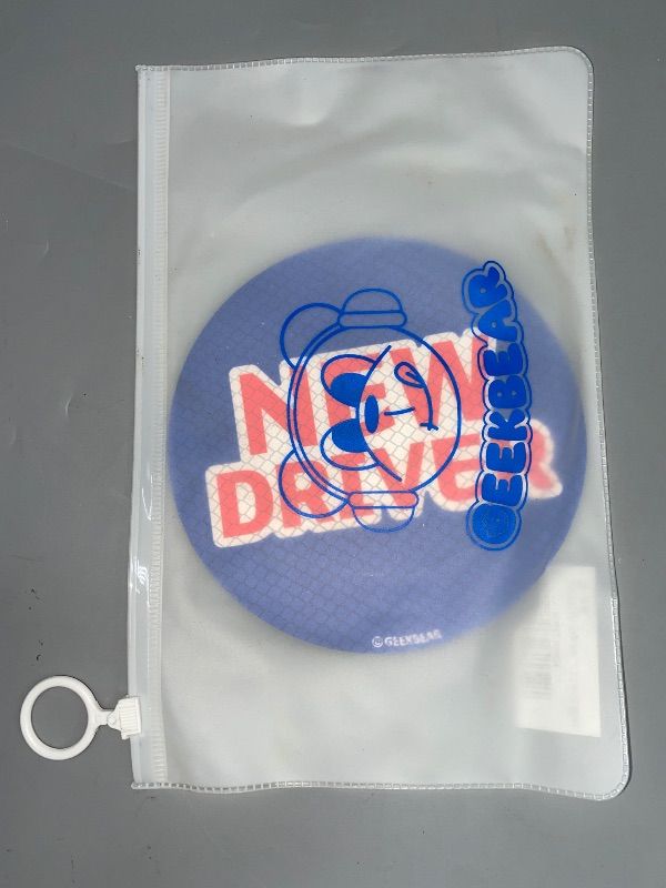 Photo 1 of GEEKBEAR [Signature] New Driver Magnet for Car - Signature Line - Circle 5.3 x 5.3 in (1, Blue)