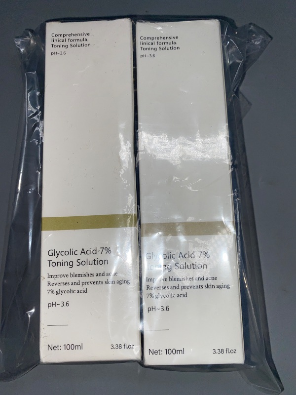 Photo 1 of 2- Glycolic Acid Toning Solution, Glycolic Acid 7% Toner, Glycolic Sour 7% Toning, KeepThe Skin Moist, Exfoliating Serum for Face, Facial Exfoliation Astringe Pores (100ML/3.38 Fl Oz)
