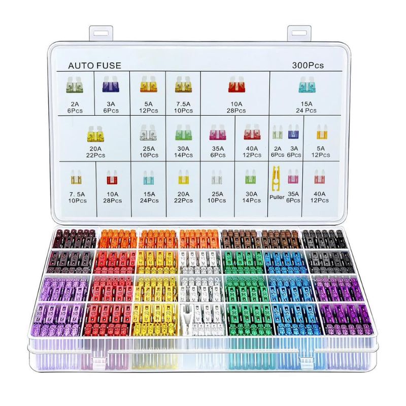 Photo 1 of 300Pcs Car Fuse Assortment Kit, 160 Mini Blade Fuses Automotive + 90 Standard Auto Fuses + 50 Micro Fuse + 1 Puller – for Car/RV/Truck/Motorcycle(2Amp 3A 5A 7.5A 10A 15A 20A 25A 30A 35A 40A)
