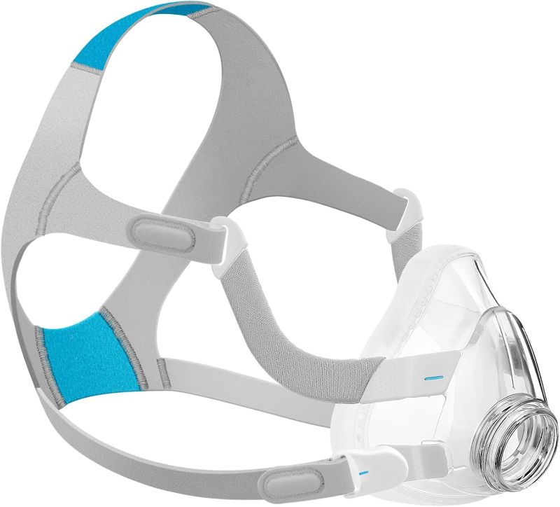 Photo 1 of AirFit F20 Replacement Mask Headgear Set - Includes Large Mask Cushion, Headgear, Frame & Clips - F20 Full Face Masks Accessories Supplies(L)
