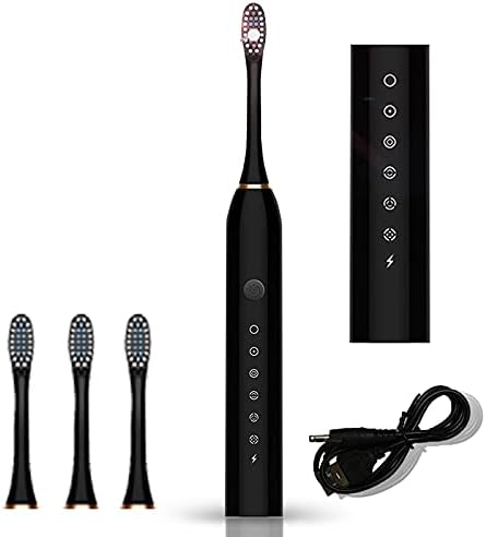 Photo 1 of ZeYuan Electric Toothbrush ultrasonic 6-Gear Household Soft Hair USB Charging Waterproof Children's Universal Full-Automatic (Black Version)
