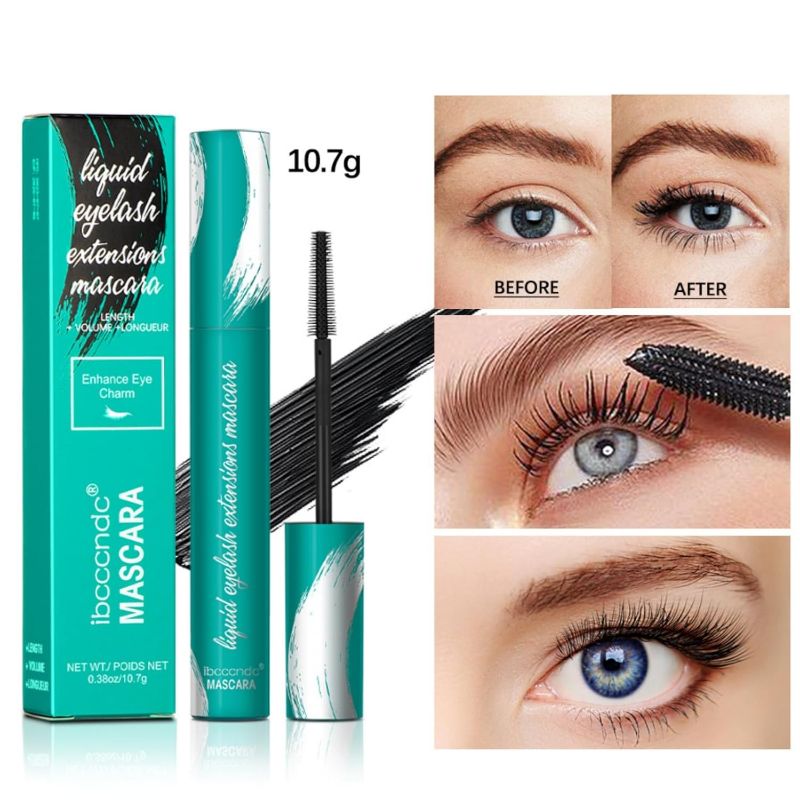 Photo 1 of 2PCS BUNDLE**Mascara black eyeLash for Liquid Extensions Long-Lasting Keep Your Lashes Thick And Waterproof Smudge-Proof Hypoallergenic 10.7g/0.38 OZ (Black)
