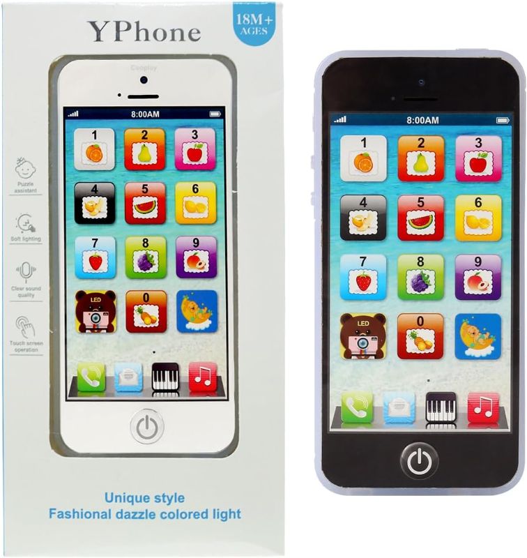 Photo 1 of BABY TOY** Cooplay Learning Smart Phone Toy Music Lullaby Song Touch Screen Type-C Recharable Cell Phone Mobile Yphone for Toddler Baby
