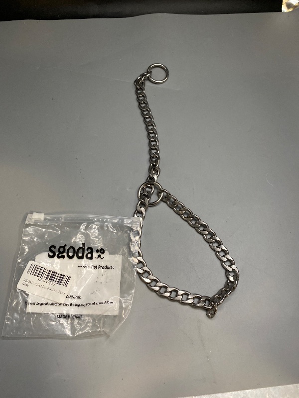 Photo 1 of SGODA Chain Dog Training Choke Collar, 24 in, 3.5 mm