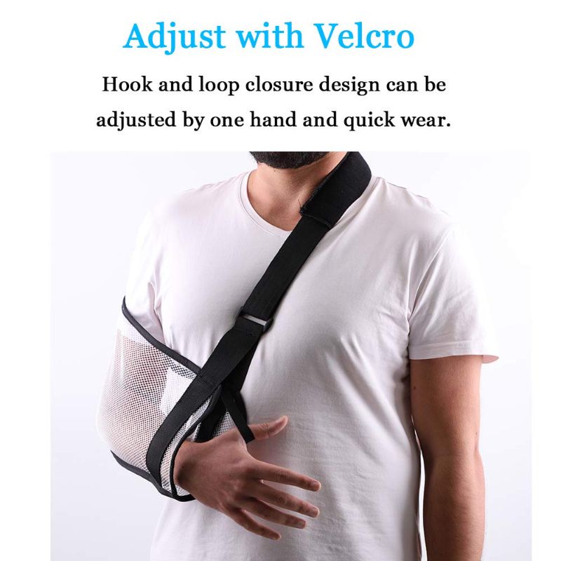 Photo 1 of Mesh Arm Shoulder Sling Great Shower Bath Sling Used after rotator cuff Shoulder Surgery Arm Brace Support for Men and Women,White
