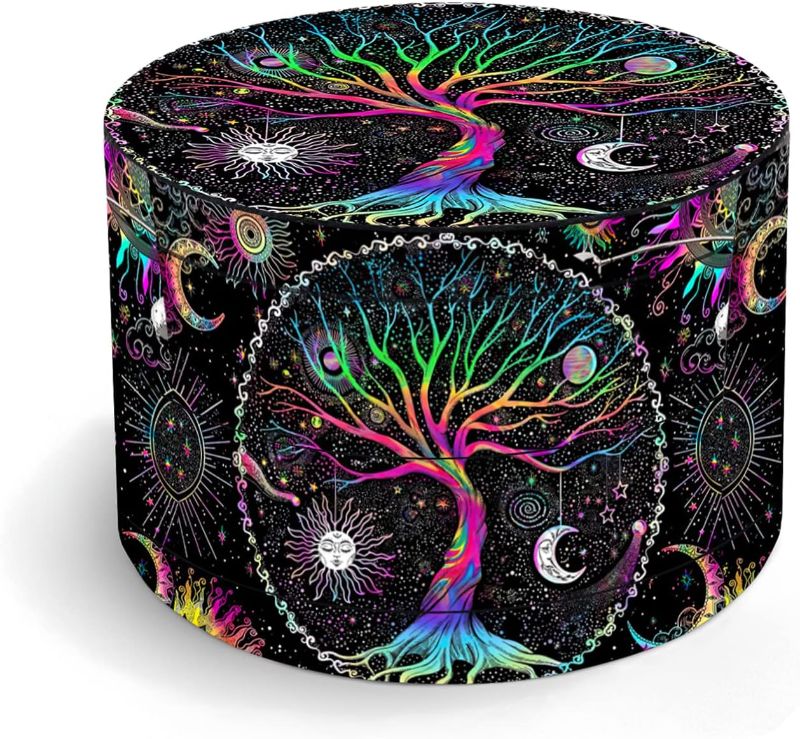 Photo 1 of 2.5 Inch Boho Grinder, Large Spice Grinder?Black Lucky Tree Pattern?
