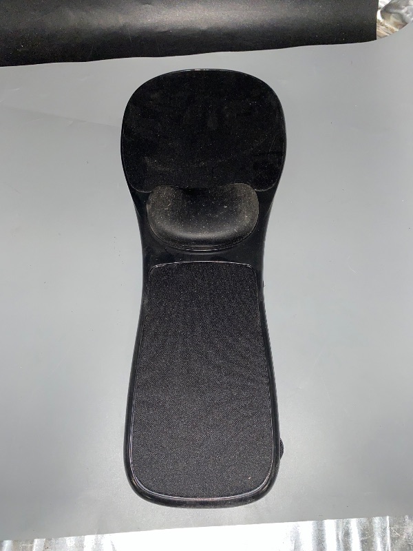 Photo 1 of Ergonomic armrest Mouse pad for Chair, Chair arm Mousepad Mouse Tray, Attaches to Chair with Straps,Black
