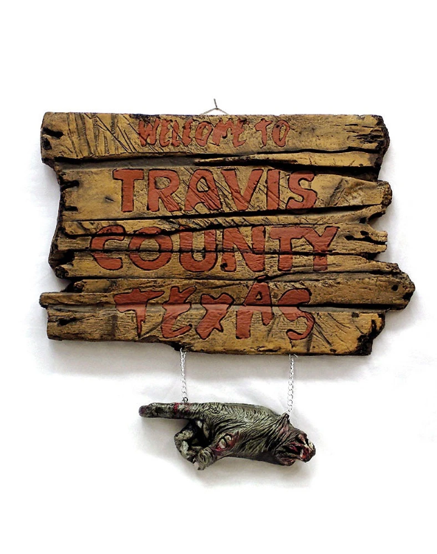 Photo 1 of Costumes Co Tx Chainsaw Massacre Travis County Sign