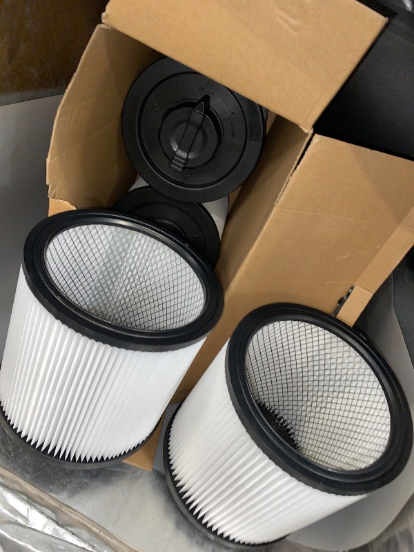 Photo 1 of DXVC6910 Cartridge Filter for Dewalt Wet/Dry Vacuum 6-16 Gallon DXV06P DXVC6910 DXV09P DXV10P DXV10PL DXV10SA DXV12P DXV14P DXV16P, Washable Reusable High Efficiency Replacement Filter 4 Pack
