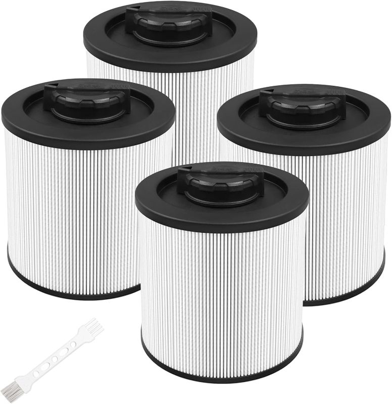 Photo 1 of DXVC6910 Cartridge Filter for Dewalt Wet/Dry Vacuum 6-16 Gallon DXV06P DXVC6910 DXV09P DXV10P DXV10PL DXV10SA DXV12P DXV14P DXV16P, Washable Reusable High Efficiency Replacement Filter 4 Pack
