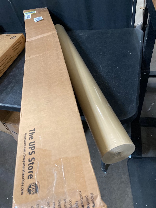 Photo 1 of 36" x 2400" (200') Brown Kraft Paper Roll for Bulletin Board Craft Decorative, Kids Art Easel Poster Bouquet Flower Gift Wrapping Wedding Table Covering Packing Shipping Moving Supplies 70GSM 50LB
