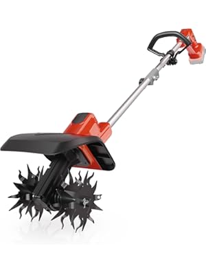 Photo 1 of MELLIF- 20V Cordless Electric Tiller, 9-Inch Garden Cultivator 360RPM Battery Powered Rototiller Portable Lightweight Efficient Tilling Includes 4.0Ah Battery and Charger

