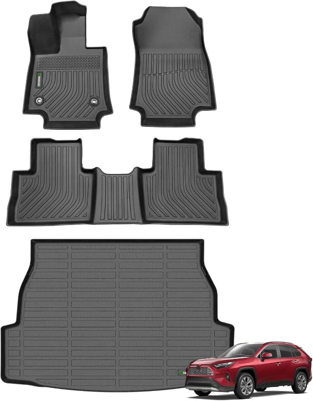 Photo 1 of ANBINGO® Floor Mats & Cargo Liner for 2019-2024, 2025 RAV4 (for Petrol Model) Custom Fit LE | XLE | XLE Premium | Adventure | Limited | TRD Off Road, AWD/FWD (Not for Hybrid or Prime) - Black
