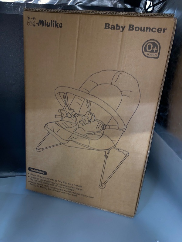 Photo 1 of NEW**Little WHALE- Q-MIULIKE Baby Bouncer Seat Infant Seat Non-Slip Feet 3-Point Harness for Newborn 0-9 Months Up to 20lbs Little WHALE
