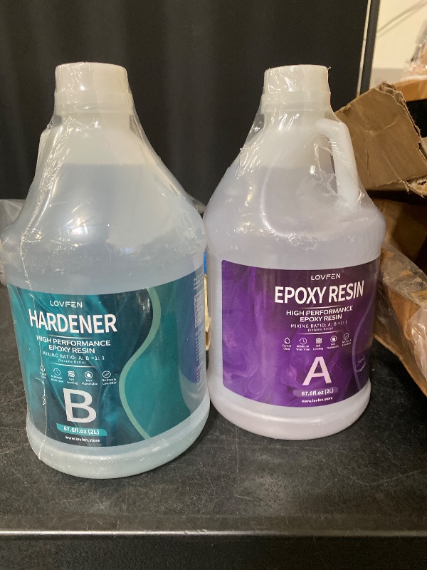 Photo 1 of NEW** 1 Gallon Epoxy Resin Kit- 2 Part Ultra Crystal Clear Resina Epoxica- High Gloss Odorless, UV & Impact Resistance Food Grade Epoxy Perfect for DIY Crafts, Jewelry, Art Coating, Coaster, Tray
