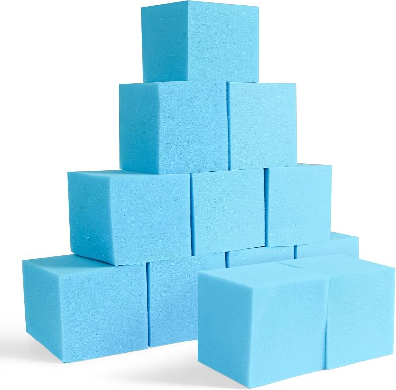 Photo 1 of GRAY/BLACK Foam Pit Blocks - 12 PCS 5" Foam Gym Cubes, Versatile Protective Padding for Trampolines, Gymnastics, Parkour & Action Sports 
