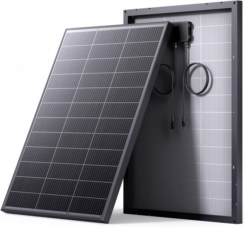 Photo 1 of N-Type 16BB 100 Watt Solar Panel 12V, 100W Monocrystalline Solar Panel, 25% High Efficiency PV Modules, Ideal for RV, Trailer, Camper, Marine, Rooftop, Home, Off-Grid (100w Single Panel)
