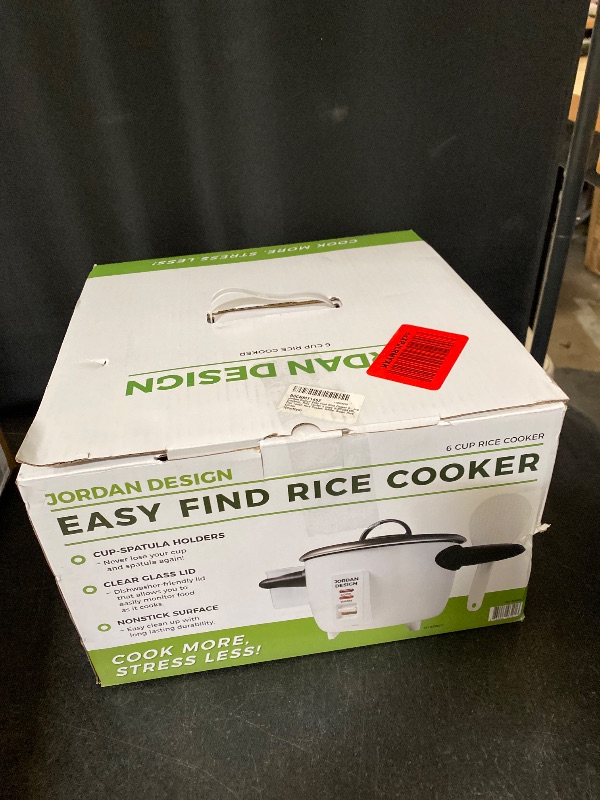 Photo 1 of Easy Find Rice Cooker 6-cup (cooked), Rice Cooker 3 cups (UNCOOKED), One Touch Rice Cooker, White, Small Rice Cooker
