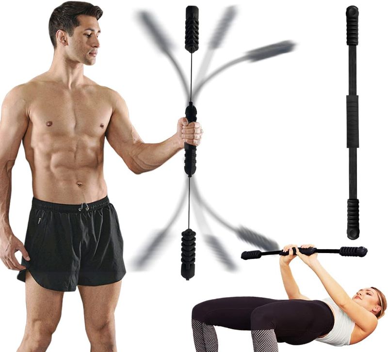 Photo 1 of Hotwave Elastic Fitness Bar,Vibration Stick,Body Physical Therapy,Core Strength Training,Power Twister for Arm, Exercise in Home Gym
