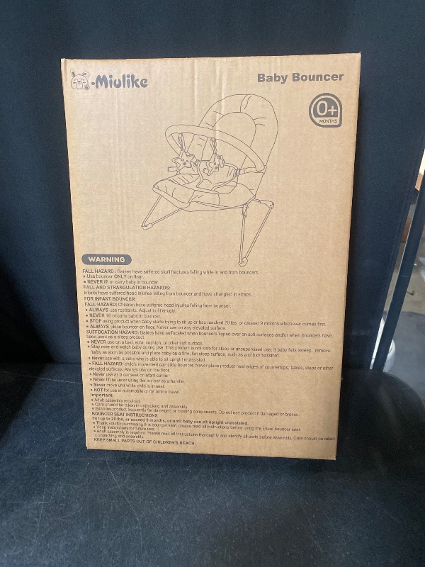 Photo 1 of SUN- Q-MIULIKE Baby Bouncer Seat Infant Seat Non-Slip Feet 3-Point Harness for Newborn 0-9 Months Up to 20lbs