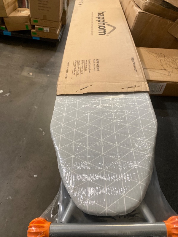 Photo 1 of Happhom Ironing Board, Compact and Space Saver Patented Ironing Board with Extra Thick Heavy Duty Padded Cover, Height Adjustable, Easy Storage with Smart Hanger and Lightweight Design (13x43)