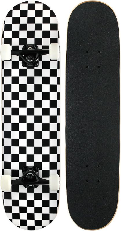Photo 1 of Complete Skateboard - Pro Style Quality - Maple 7-Ply Deck, Aluminum Trucks, Urethane Wheels, Precision Bearings - The Perfect Beginners First Board