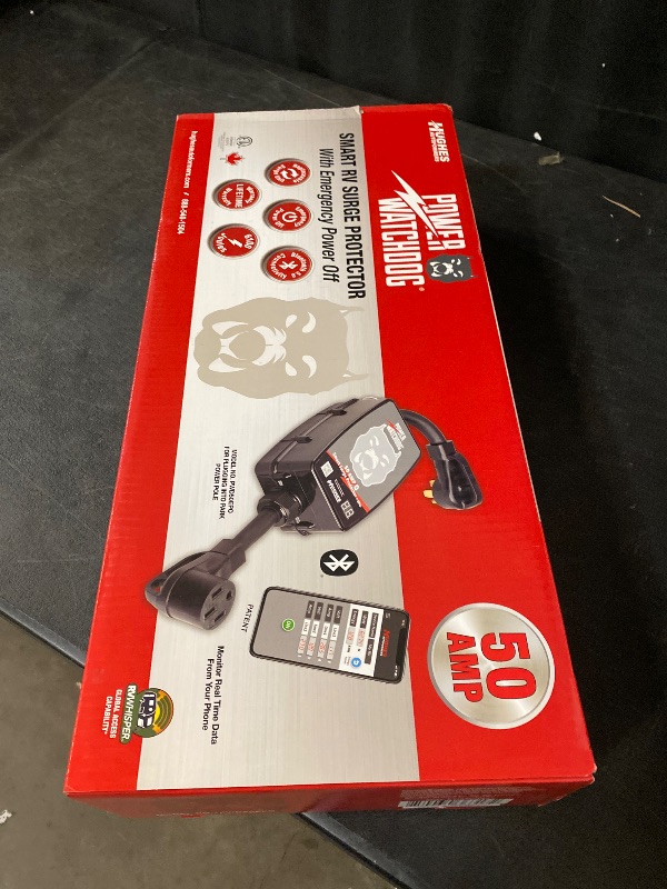 Photo 1 of FACTORY SEALED** Power Watchdog PWD50EPO, Bluetooth Surge Protector with Auto Shutoff, 50 Amp, Portable