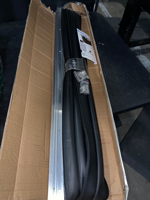 Photo 1 of Papillon 16FT Garage Door Bottom Seal Kit, EPDM Rubber with Pre-Drilled Aluminum Track Retainer - U+O Ring Weather Stripping for Steel/Wood Doors (Heavy Duty Universal Design)
