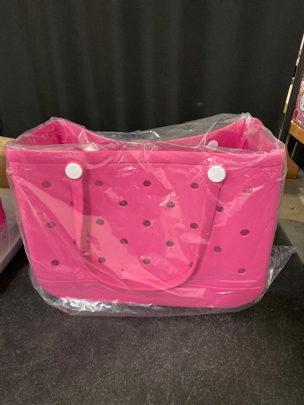 Photo 1 of Rubber Beach Bag Beach Tote Bag - Rubber Tote Handbag Waterproof Bags for Women, Travel Totebags for Pool Sports
