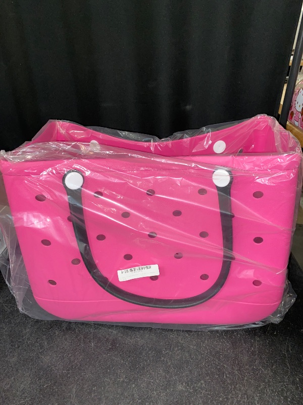 Photo 1 of Rubber Beach Bag Beach Tote Bag - Rubber Tote Handbag Waterproof Bags for Women, Travel Totebags for Pool Sports
