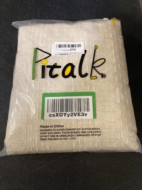 Photo 1 of Pitalk Natural Linen Blend Back Tab Sheer Curtains 90 Inches Long for Living Room 2 Panels Rod Pocket Draperies Light Filtering Semi Sheer Cream Curtains for Bedroom Farmhouse Decor Ivory 52x90 Length
