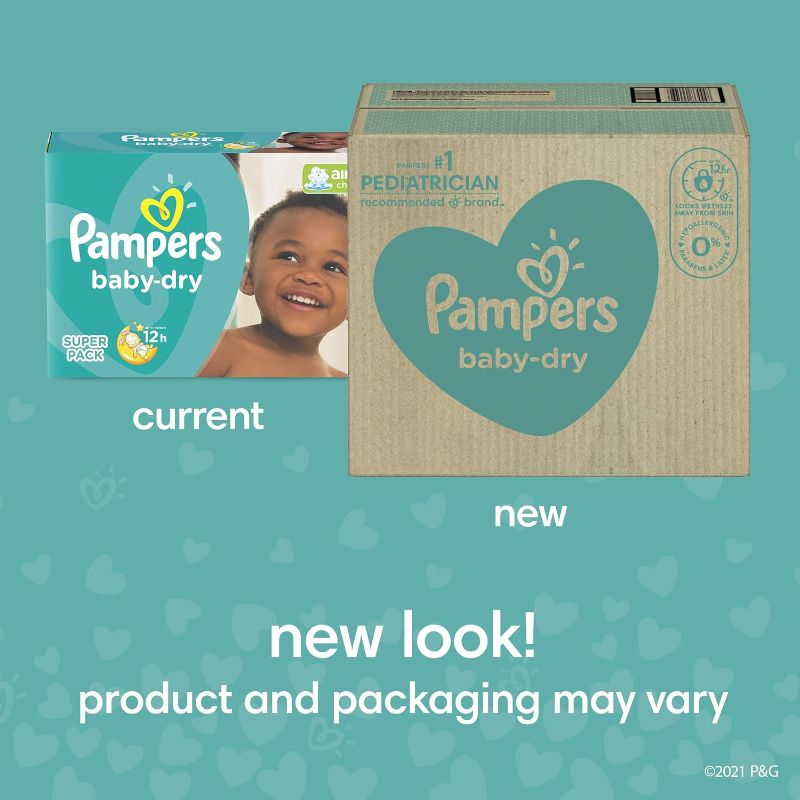 Photo 1 of PAMPERS Diapers Size 4, 186 Count and Baby Wipes - Pampers Baby Dry Disposable Baby Diapers