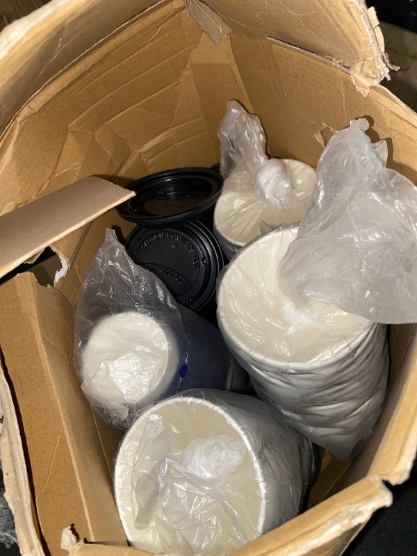 Photo 1 of 90 Pack 12 oz Paper Coffee Cups, Blue Disposable Beverage Cups with Insulated Ripple Wall for Coffee, Tea, and Hot Chocolate
