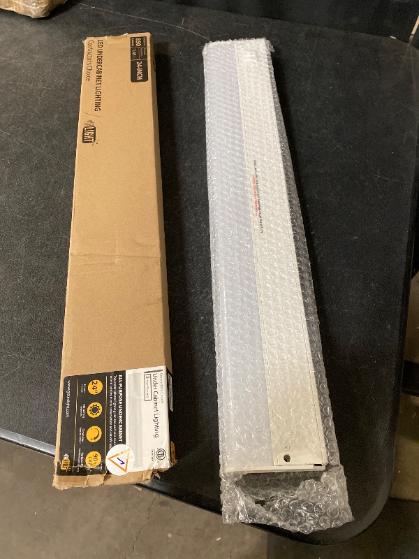 Photo 1 of GETINLIGHT 24-inch Hardwired Only LED Under Cabinet Lighting, Soft White(3000K), Dimmable, Matte White Finished, ETL Listed, IN-0201-13-WH