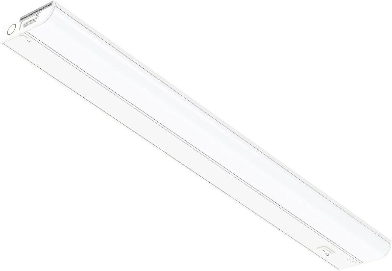 Photo 1 of GETINLIGHT 24-inch Hardwired Only LED Under Cabinet Lighting, Soft White(3000K), Dimmable, Matte White Finished, ETL Listed, IN-0201-13-WH