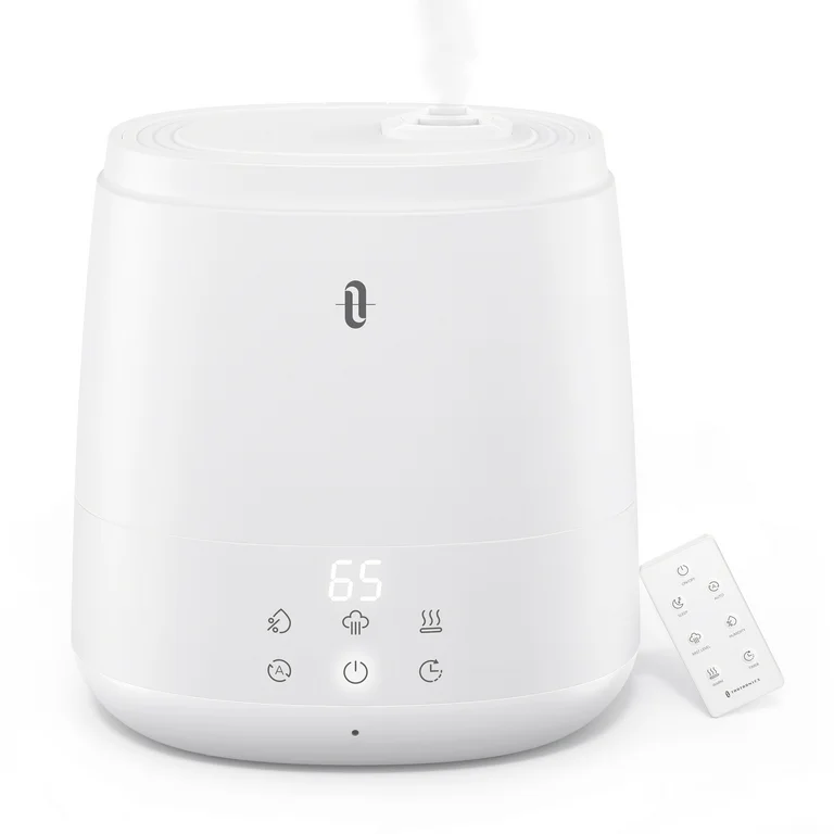Photo 1 of 6L Humidifiers, 2-in-1 TaoTronics Warm & Cool Mist Ultrasonic Humidifier for Large Room with Aroma Diffuser Function, Customized Humidity, White
