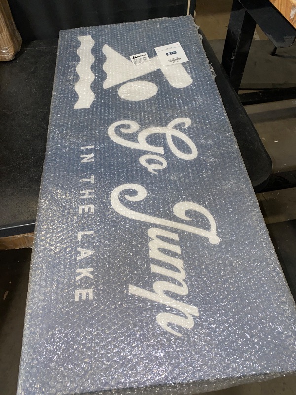 Photo 1 of Stupell Industries Go Jump In The Lake Swimming Sign Canvas Wall Art, Design by Lil' Rue