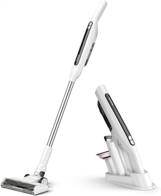Photo 1 of Nismile Cordless Vacuum Cleaner, 18Kpa Stick Vacuum for Home with LED Screen,6000mAh Handheld Vacuum, Brushless Motor,Rechargeable, Anti-Tangle Handheld Vac for Cleaning Pet Hair, Carpet, Floor?White?