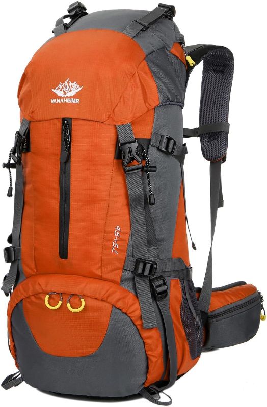 Photo 1 of ORANGE/BLACK** Esup 50L Hiking Backpack Men Camping Backpack with rain cover 45l+5l Lightweight Backpacking Backpack Travel Backpack