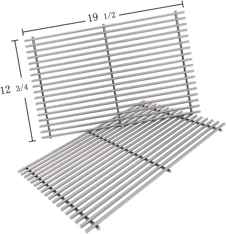 Photo 1 of SG528(2-Pack) 19 1/2" 18 Cross rods Stainless Steel Cooking Grates for Weber Genesis E-310 E-320 E-330 S-310 S-320 S-330 EP-320 ESP-310 ESP-320 Gas Grills,DCS and Uniflame Gas Grill Models
