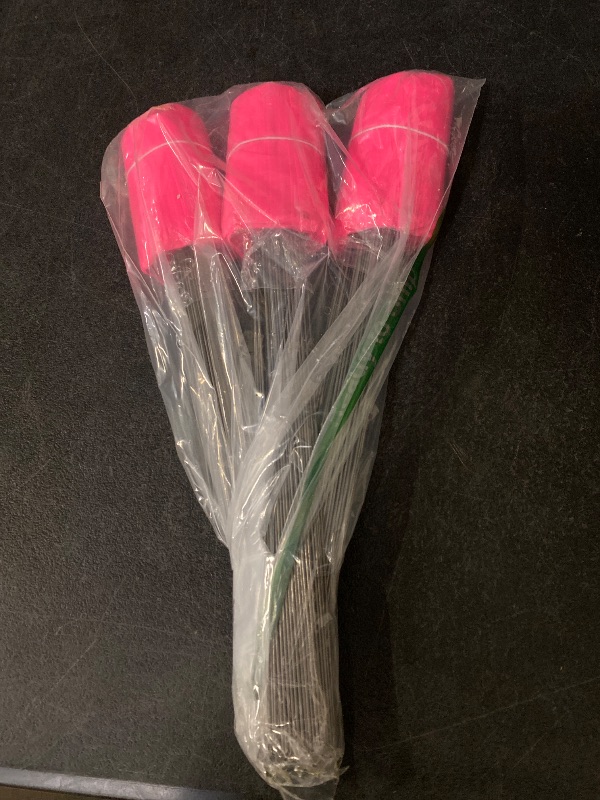 Photo 1 of 300Pack Pink Marking Flags, JIZHGRAD 15x4x5 Inch Marker Flags Use for Yard & Lawn, Boundary & Dog Training, Survey & Landscape, Sprinkler & Surveyor, Garden & Construction, High Visibility, Sturdy, Versatile, UV & Weather Resistant
