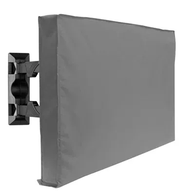 Photo 1 of grey outdoor tv cover 60 - 70 inches - with bottom cover and weatherproof material with soft cloth