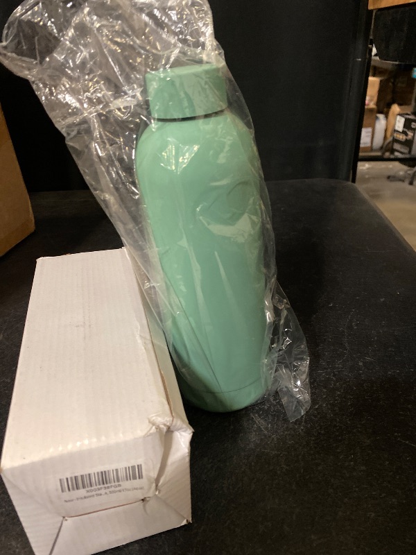 Photo 1 of Insulated Stainless Steel Water Bottle, Double Walled, Matte Finish, Lightweight, BPA Free, 500ml/17oz (Aqua)