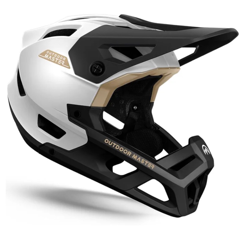 Photo 1 of OutdoorMaster Full Face Mountain Bike Helmet for Men & Women-Two Removable Chin Pad Mountain Bike Helmet Grizzly, Ventilation Lightweight Racing Downhill DH BMX MTB Helmet
