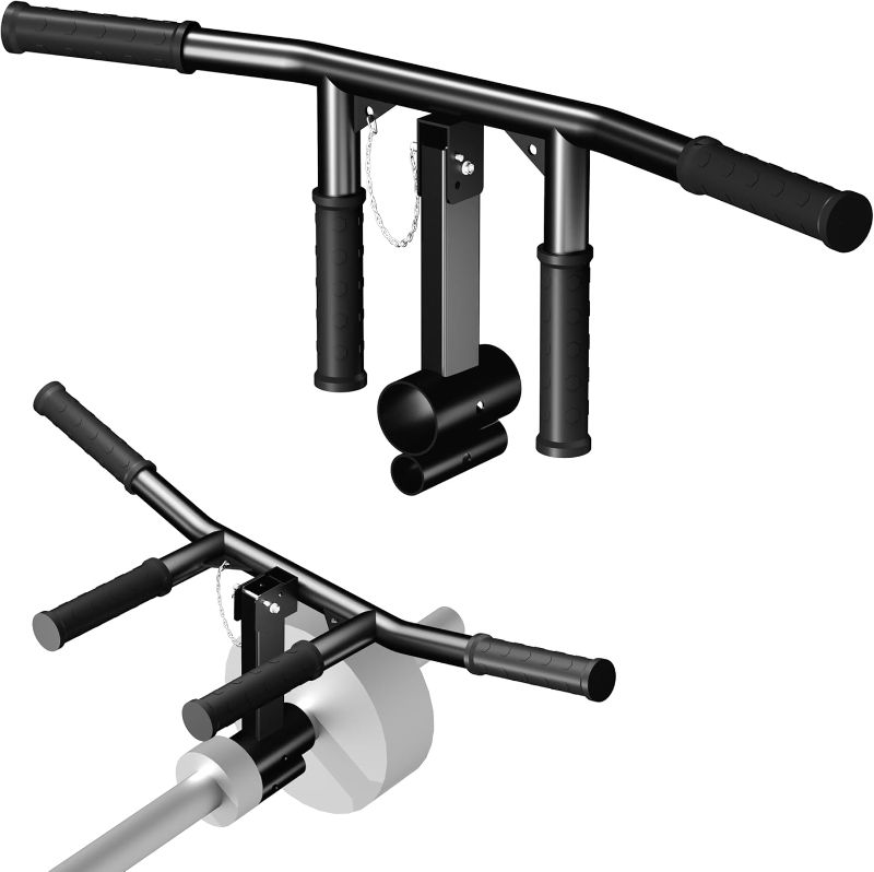 Photo 1 of T Bar Row Multi-Grip Handle Bar Attachment?T Bar Row Attachment Multi-Grip,for Landmines and 1 or 2 Inch Olympic Barbell Weight Bar Easy to Install Ideal Back Muscle Exerciser