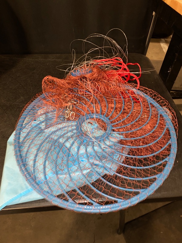 Photo 1 of Alvinlite Cast Net for Bait Trap Fish 8ft 10ft 12ft 14ft 16ft Radius Fishing Cast Net Throw Cast Net with Heavy Duty Zinc Sinker for Freshwater and Saltwater
