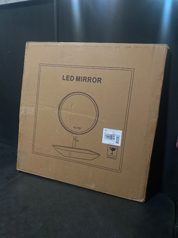 Photo 1 of Round LED Bathroom Mirror with Lights, Backlit & Front Lighted, Wall-Mounted Vanity Mirror 3000K/3000K/6000K, Memory Functions, Anti-Fog, Dimmable Smart Mirror (Round 30" x 30")