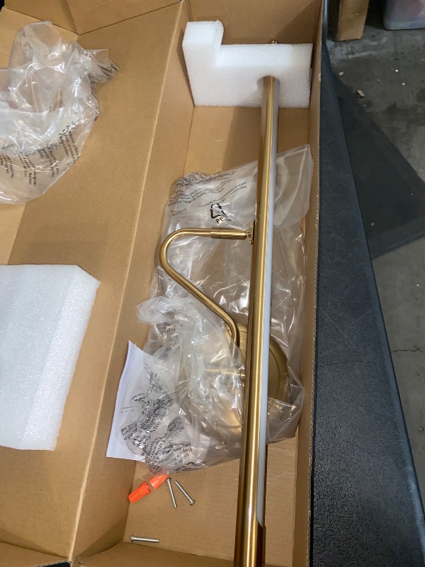 Photo 1 of Picture Lights 24.4'' Inch Brass for Painting Display Wall Mount Brief Metal Artwork LED Wall Sconces Lamps14W(70W Eqv.),Warm White 3000K,Hardwire Swing Arm