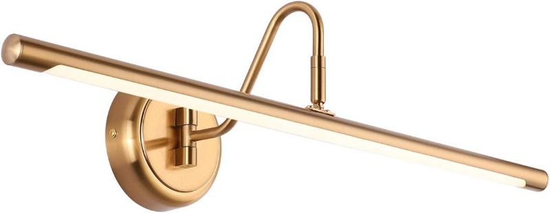 Photo 1 of Picture Lights 24.4'' Inch Brass for Painting Display Wall Mount Brief Metal Artwork LED Wall Sconces Lamps14W(70W Eqv.),Warm White 3000K,Hardwire Swing Arm