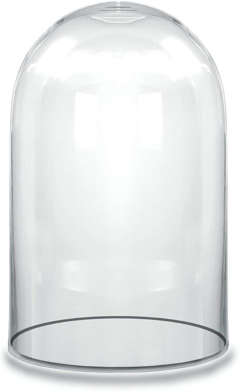 Photo 1 of CYS EXCEL Tall Glass Cloche Dome (H:15" D:9.75") | Multiple Sizes Decorative Showcase Display for Antique Collectibles | Bell Jar Terrarium & Dessert Cover
